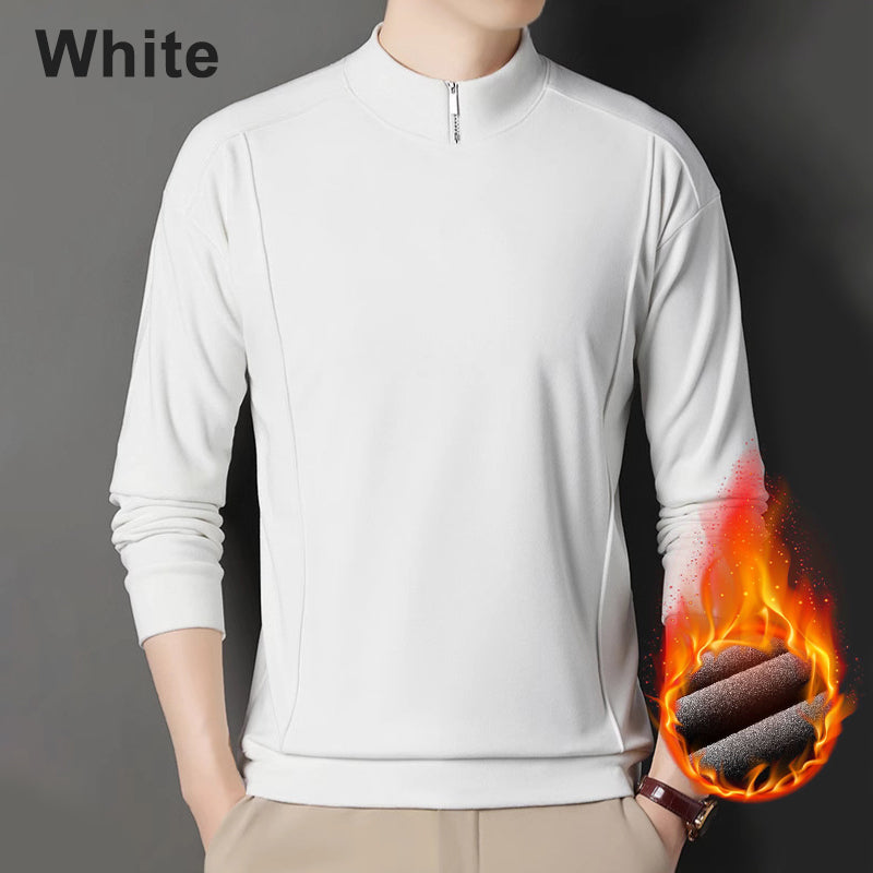 🔥Limited-time offer❄️Men's Cozy Long - Sleeve Pullover with Zippered Collar