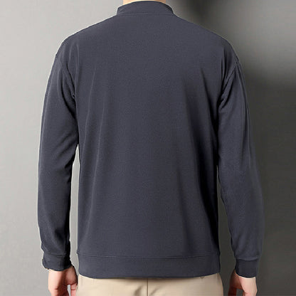 🔥Limited-time offer❄️Men's Cozy Long - Sleeve Pullover with Zippered Collar
