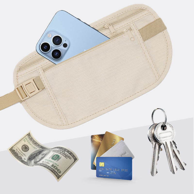 🔥Limited-time offer-Anti-Theft Travel Money Belt with RFID Blocking