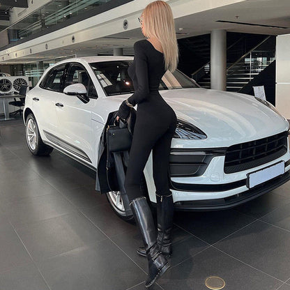 🤩NEW YEAR SALE-50% OFF💖Slim Fit Long Sleeve Zip Jumpsuit