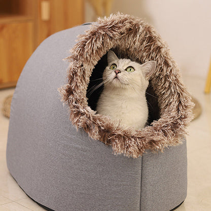 💥50% OFF🐾Winter Warm Pet Cave Bed