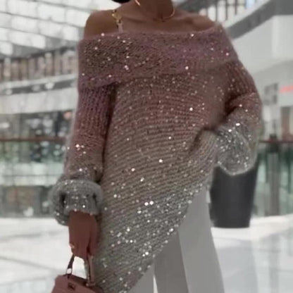 🔥2025 NEW SALES - 50% OFF🔥Women's Off-Shoulder Cozy Loose Sweater