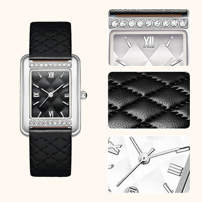 Women's Waterproof Rhinestones Rectangle Watch
