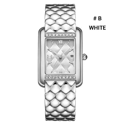 Women's Waterproof Rhinestones Rectangle Watch