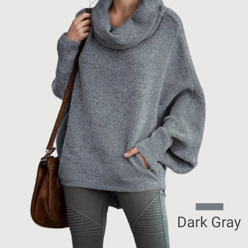 🎉HOT SALE💖Women's Batwing Cowl Neck Sweater with Pockets