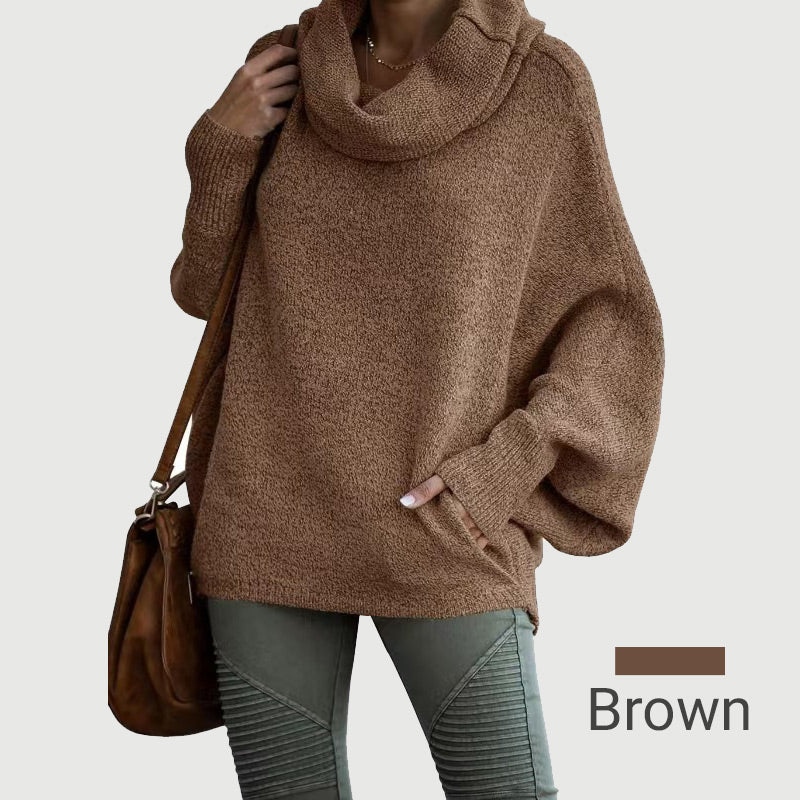 🎉HOT SALE💖Women's Batwing Cowl Neck Sweater with Pockets