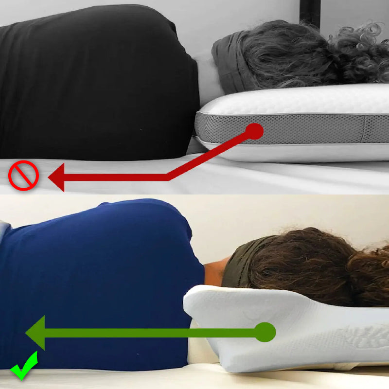 🔥50% OFF🔥Cowhorn-shaped Breathable Memory Sponges Neck Care Pillow