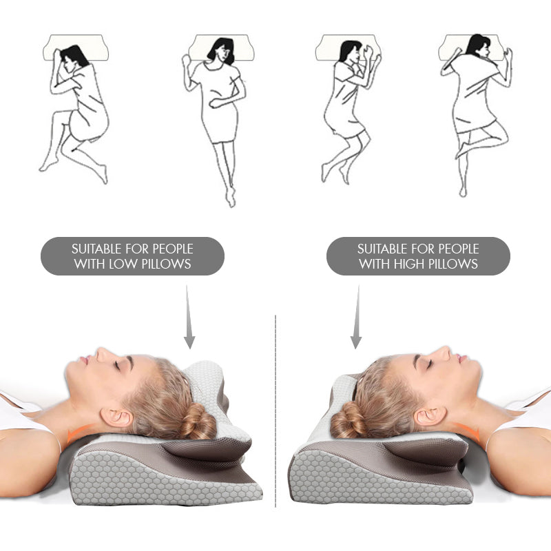 🔥50% OFF🔥Cowhorn-shaped Breathable Memory Sponges Neck Care Pillow