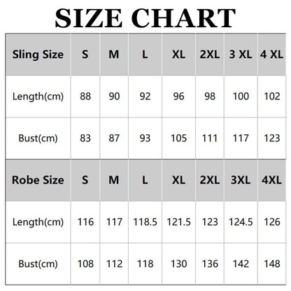 Women's Sexy Pajamas Floral Pattern Sling ＆Robe Two Piece Set