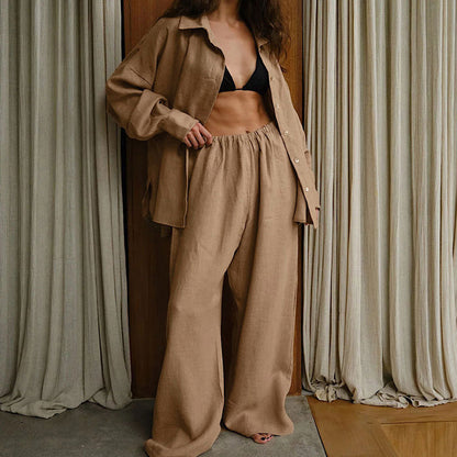 🔥2025 NEW SALES - 50% OFF🔥Women's Cotton-Linen Oversized Two-Piece Set
