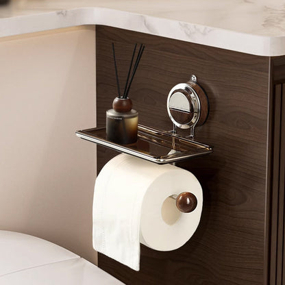 💖Toilet roll holder without hole with shelf