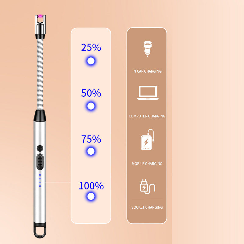 Windproof & Flameless Electric Candle Lighter with Flexible Neck