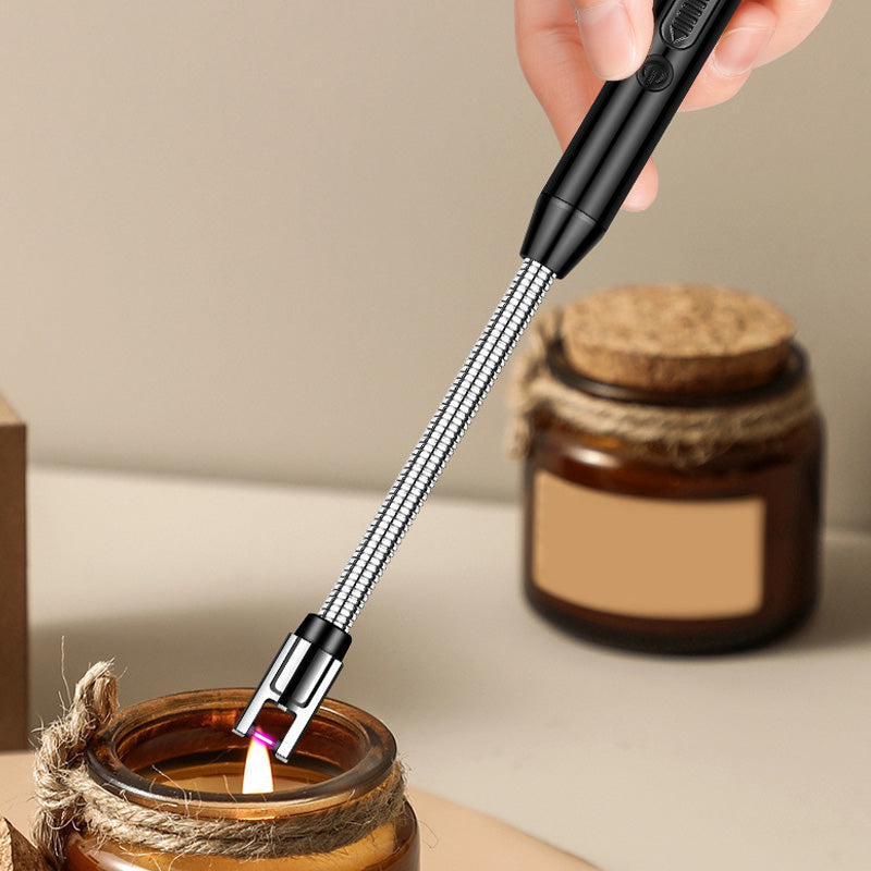 Windproof & Flameless Electric Candle Lighter with Flexible Neck