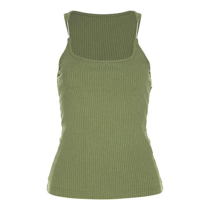Women's Unique Invisible Strap Slim Fit Tank Top
