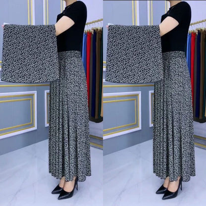 🎉Spring Hot Sale🎉Elastic Waist Pleated Maxi Skirt