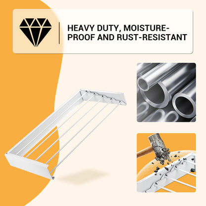 Foldable Wall Mounted Clothes Drying Rack