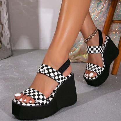 Women's Open Toe Platform Wedge Sandals