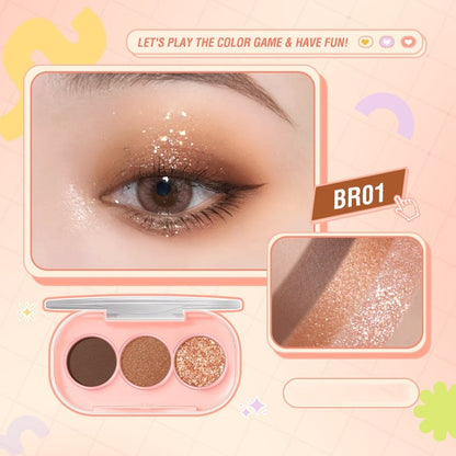3 Color Eyeshadow Palette