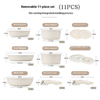 Non-stick Cookware Set with Removable Handle - Oven Safe