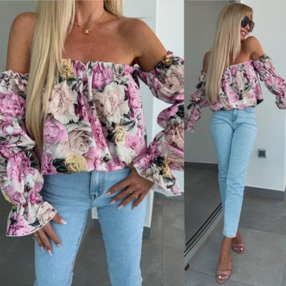 🌸Spring Specials🌸Floral Print Smocked Off-the-Shoulder Top