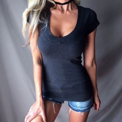 🎉2025 New Products Hot Sale✨Women's Summer Deep V Neck Slim Tops