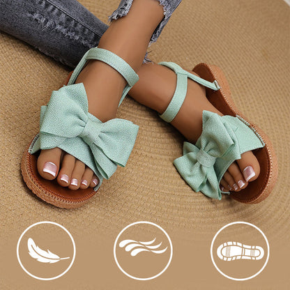 Women's Fashion Bow Flat Sandals
