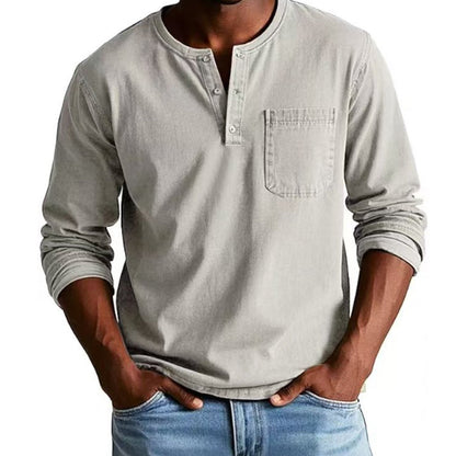 🔥SPRING HOT SALE 49% OFF🔥Men's Fashion Vintage Distressed Pocket Long-Sleeve Shirt