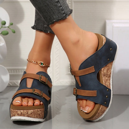 🔥LAST DAY PROMOTION - 50%OFF🔥Cutout Platform Wedge Sandals