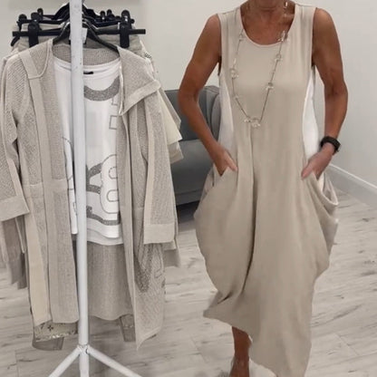 💖LAST DAY PROMOTION - 50%OFF💖Simple Sleeveless Dress with Pockets