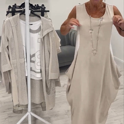 💖LAST DAY PROMOTION - 50%OFF💖Simple Sleeveless Dress with Pockets