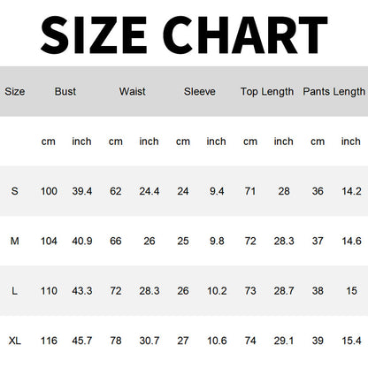 Women's Casual Lapel Short Sleeve & Shorts Pajama 2-PCS Set