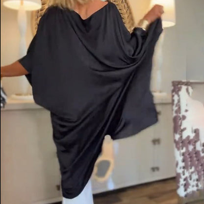 Women's Asymmetrical Off-Shoulder Loose Long Top
