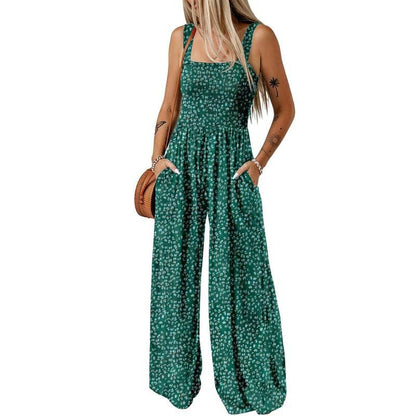 🏖️LAST DAY SALE: ONLY $32.8!!🌼Women’s Casual Print Sleeveless Overalls Jumpsuits