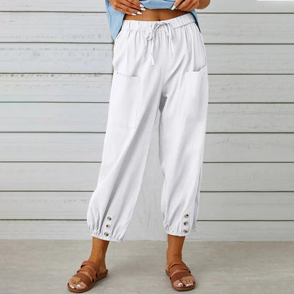 🔥New Arrival Hot Sale - 50% OFF🔥Women's Capri Pants Wide Leg Drawstring👖