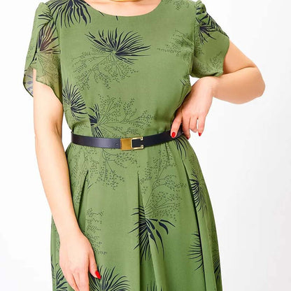 🎉🛍️Spring Specials👗 Women's A-Line Midi Dress with Belt