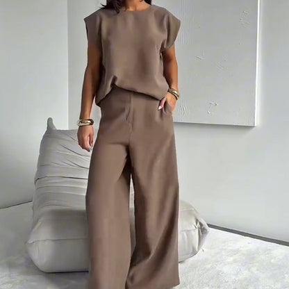 Women’s 2-Piece T-Shirt & Wide Leg Dress Pants Set❤️❤️Today's Promotion - 49% OFF