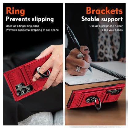 Samsung Phone Case with Card Holder & Magnetic Ring Stand