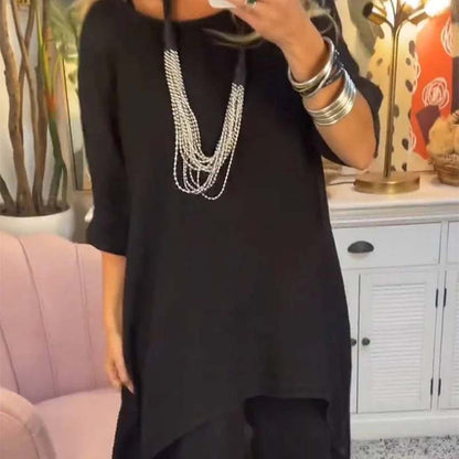 Women's Irregular Top & Pants 2-Piece Set