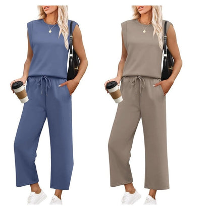 💕Hot Sale  60% OFF🔥New Women's  Sleeveless Top & Wide-Leg Pants Set