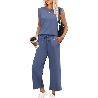 💕Hot Sale  60% OFF🔥New Women's  Sleeveless Top & Wide-Leg Pants Set