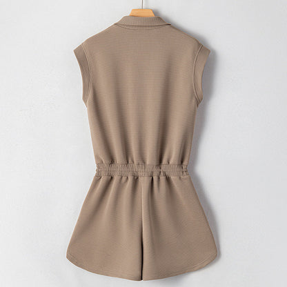🎉Hot Sale 49% OFF🎉Women's Zip-Up Shorts Jumpsuit