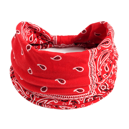 Women's Printed Elastic Wide Sports Headband