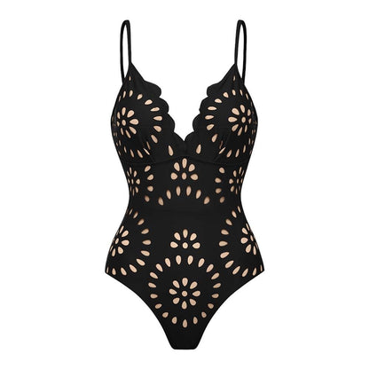 Women’s Sexy One Piece Swimsuit with Matching Swim Long Skirt
