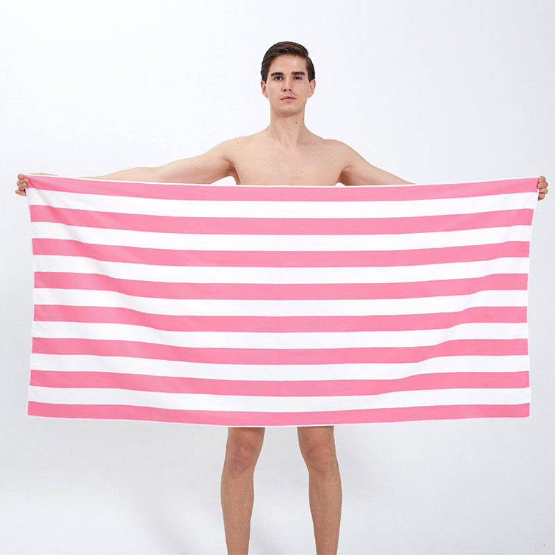 Quick Dry Striped Microfiber Beach Towel