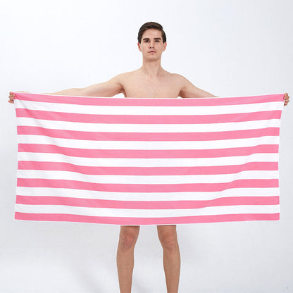 Quick Dry Striped Microfiber Beach Towel