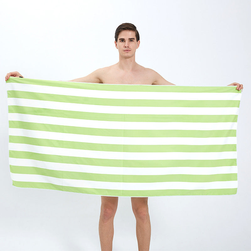 Quick Dry Striped Microfiber Beach Towel