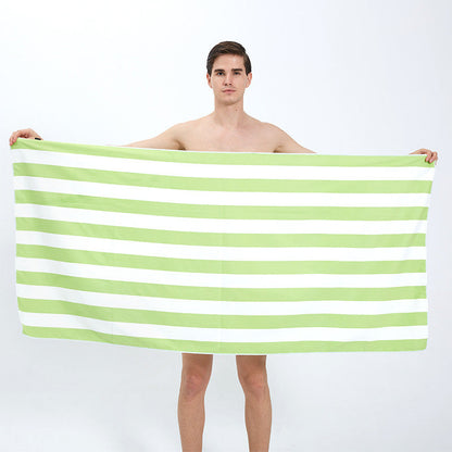 Quick Dry Striped Microfiber Beach Towel