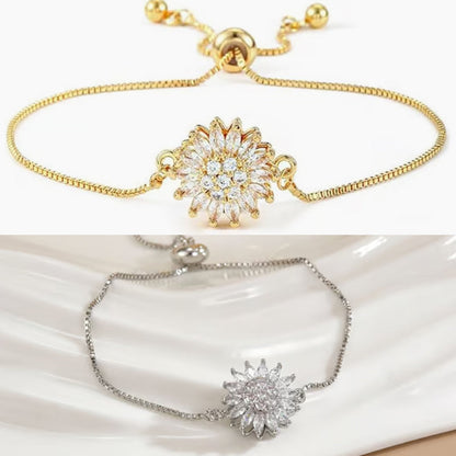 Spinning Sunflower Bracelet With Gift Box – A Calming and Relaxing Accessory for Mothers Day Gift, Valentines Day Gifts, Galentines Day Gifts, Birthday Gifts Jewelry