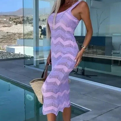 🌸Last week - 49% off🌸Women's Sleeveless Hollow Out Knit Dress