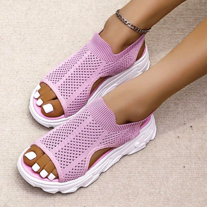 Women’s Casual Breathable Hollow Knitted Platform Sandals